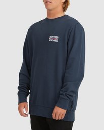 2 Shadow Diamond Crewneck Sweatshirt Blue UBYFT00129 Billabong