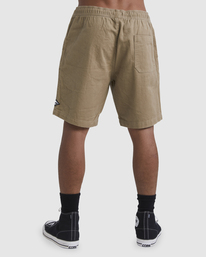 4 Beach Days Layback Twill Elastic Waist Walkshorts 18.5" Brown UBYWS00112 Billabong