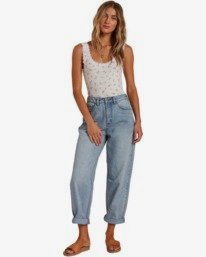 0 Boy Is Mine - Boyfriend Fit Jeans for Women Blue W3PN04BIP1 Billabong