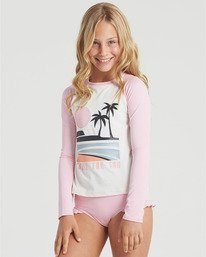 2 Girls' Warm Days Long Sleeve Rashguard White YR013BWA Billabong