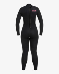 billabong, 3/2mm Launch 2022 - Traje de Surf con Cremallera en la Espalda para Mujer, ANTIQUE BLACK (4526) 3/2mm Launch 2022 - Back Zip Wetsuit for Women Z43G92BIP2