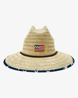 billabong straw hat american flag