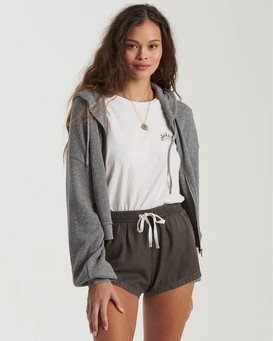 grey hooded top