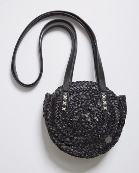 black straw tote