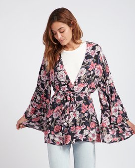 All Flored Kimono Top  L3TP07BIF8