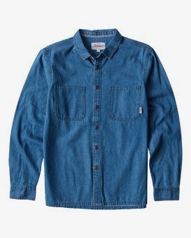 97 Workwear - Denim Long Sleeves Shirt for Men  Q1SH08BIF9