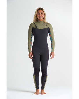 4/3mm Salty Dayz - Chest Zip Wetsuit for Women  S44G51BIP0