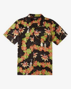 Sundays Floral Grinch - Woven Top for Boys  V2SH12BIW0