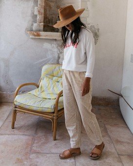 Checkmate - High Waisted Trousers for Women  W3PT20BIP1