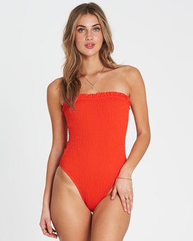 smocked one piece swimsuit