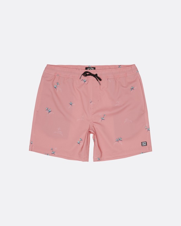 0 Sundays Pigment Laybacks 17" - Elastic Waist Board Shorts for Men Pink S1LB02BIP0 Billabong