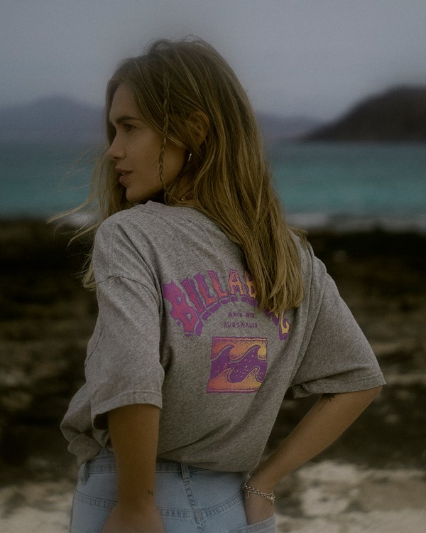 0 Arch - Oversized T-Shirt for Women Gray S3SS51BIMU Billabong