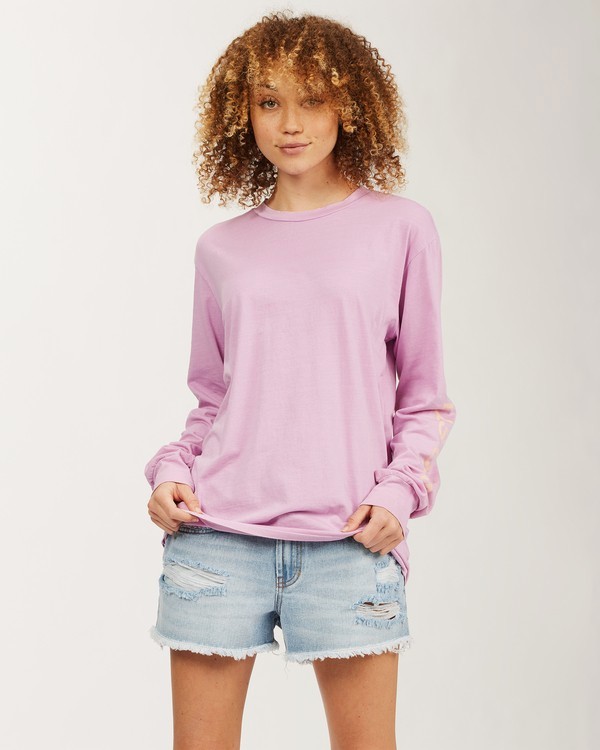 0 Surfadelic - Long Sleeve T-Shirt for Women Purple W3LS01BIP1 Billabong