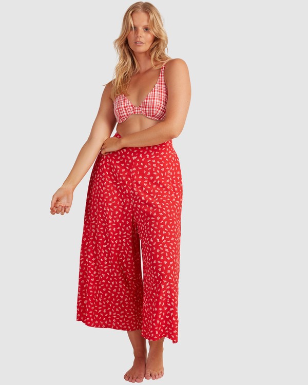 0 Steph - Wide Leg Trousers for Women Red W3PT23BIP1 Billabong
