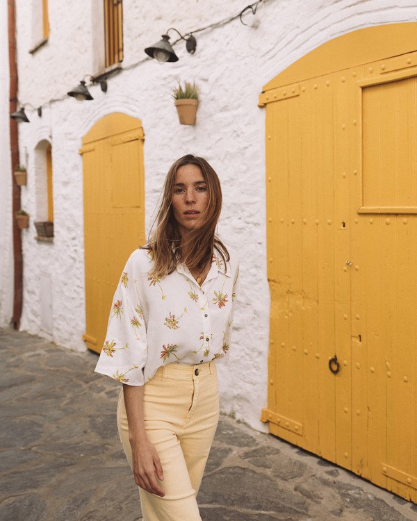 0 Isa Island - Oversized Short Sleeve Shirt for Women White W3TP03BIP1 Billabong