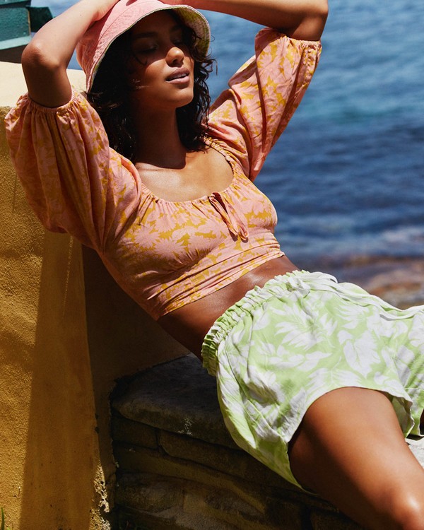 0 Summer Sun - Crop Top for Women Orange W3TP26BIP1 Billabong