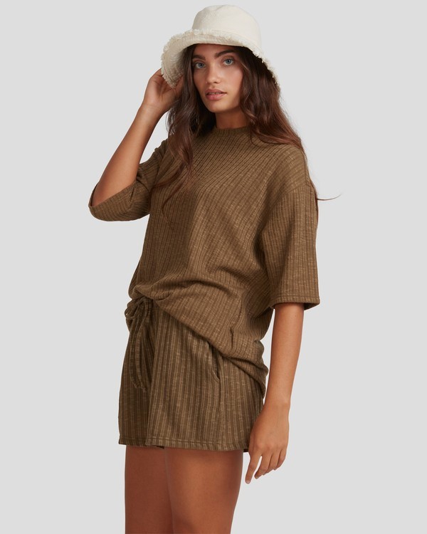 0 Sunset - High Waisted Shorts for Women Green W3WK70BIP1 Billabong