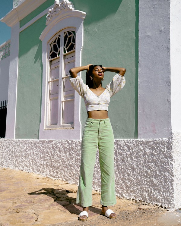 0 Soul - Corduroy Trousers for Women Green X3PT10BIS1 Billabong