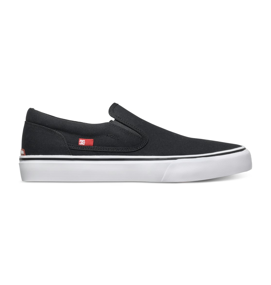 dc black slip on shoes