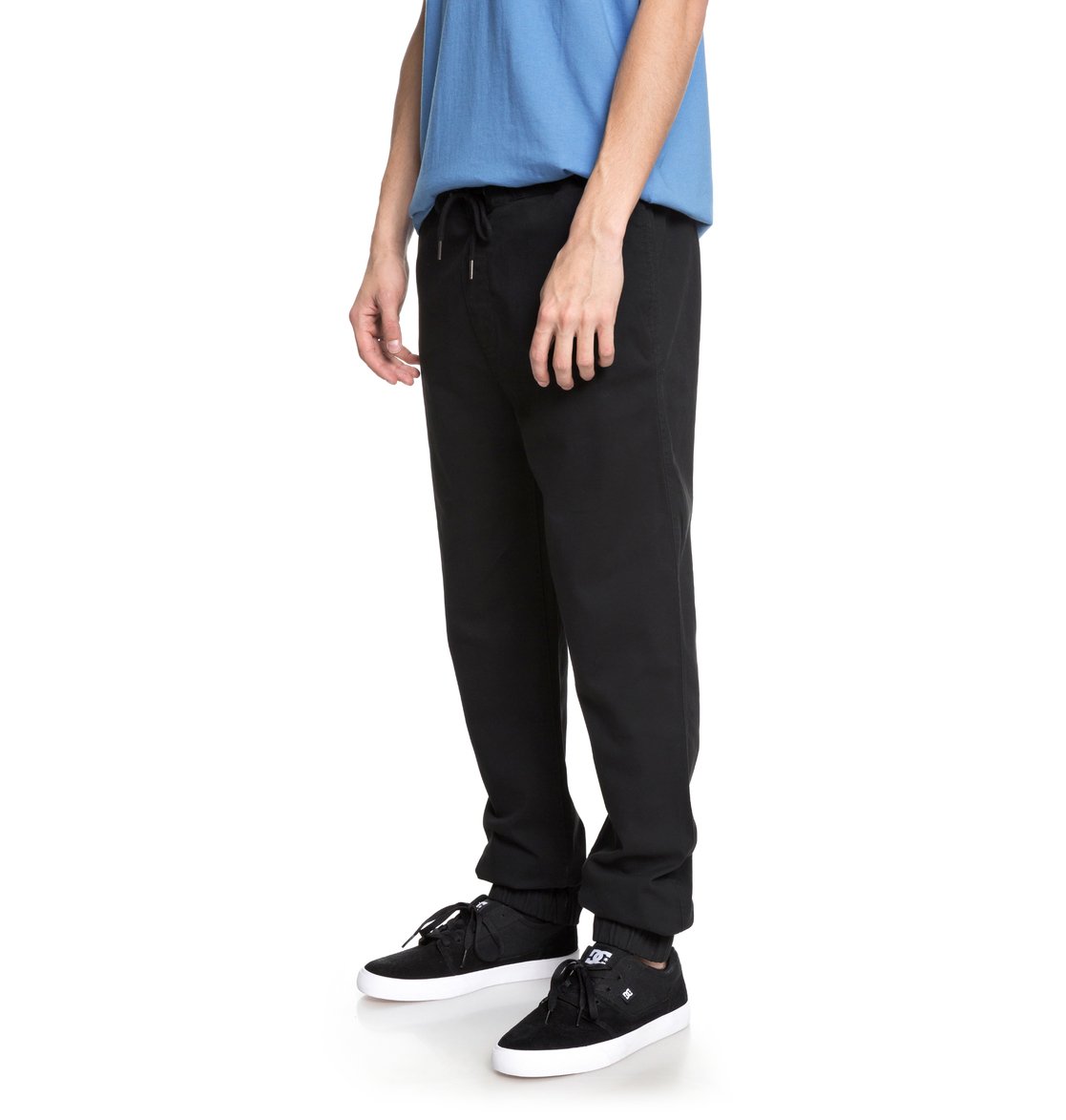 black chino joggers