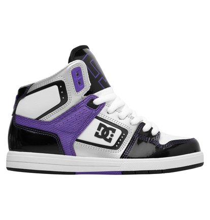 black and purple dc shoes