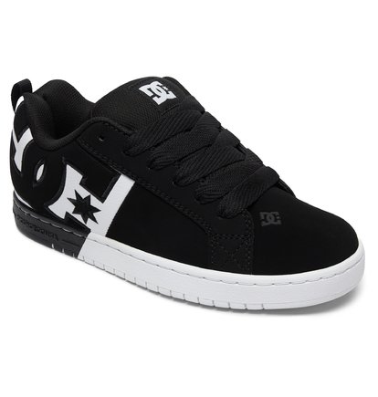 dc court graffik all black skate shoes