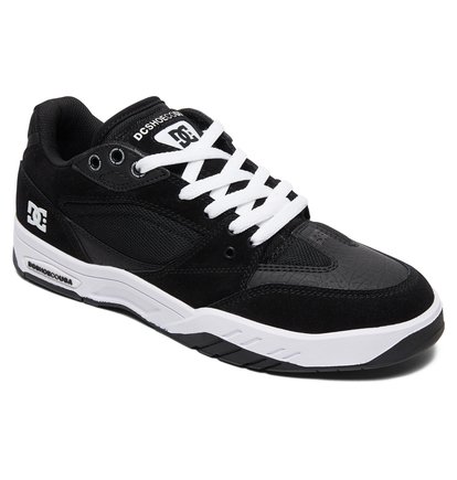 white and black dc shoes