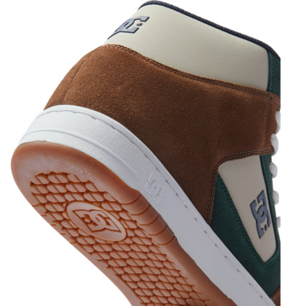 DC Men's Stag Low Top Skate Shoe, TAN/Green, 13