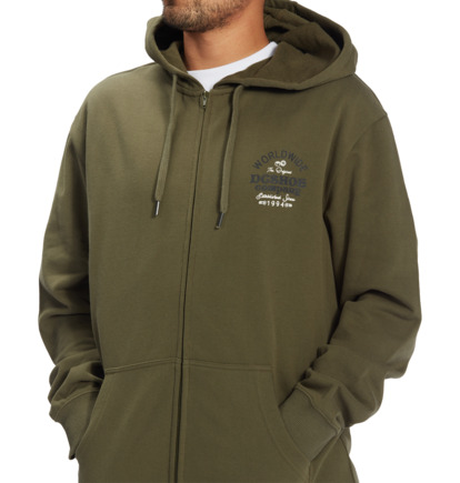 Mens khaki discount zip up hoodie