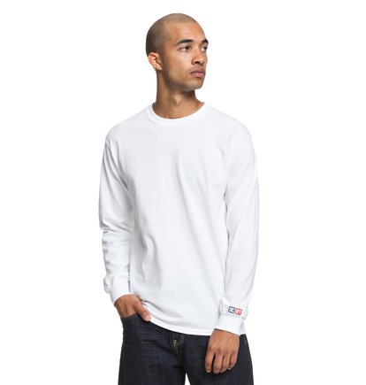 Shield Longsleeve T Shirt Voor Heren White Dc Shoes dc shoes kopen in de aanbieding