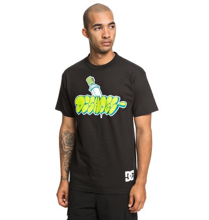 Throwy T Shirt Voor Heren Black Dc Shoes dc shoes kopen in de aanbieding