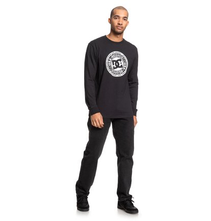 DC Shoes Circle Star-Camiseta de Manga Larga para Hombre