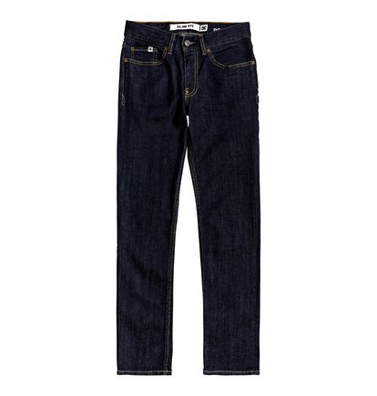 Worker Indigo Rinse Slimfit Jeans Voor Jongens 8 16 Blue Dc Shoes dc shoes kopen in de aanbieding