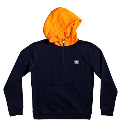 Rebel Hoodie Met Korte Ritssluiting Voor Jongens 8 16 Blue Dc Shoes dc shoes kopen in de aanbieding