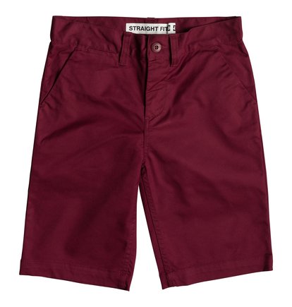 Worker 185 Chino Short Voor Jongens 8 16 Red Dc Shoes dc shoes kopen in de aanbieding