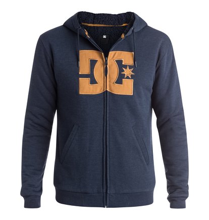 dc men's sherpa full zip hoodie