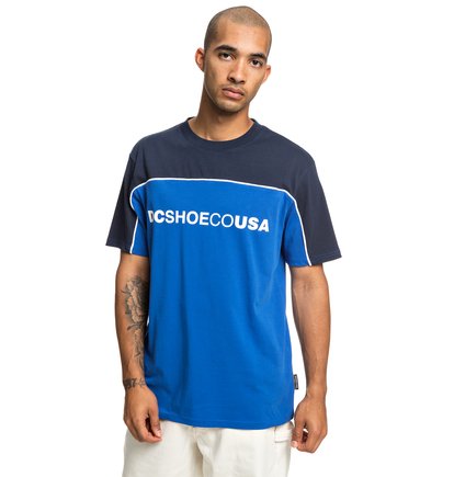 Wryght T Shirt Voor Heren Blue Dc Shoes dc shoes kopen in de aanbieding