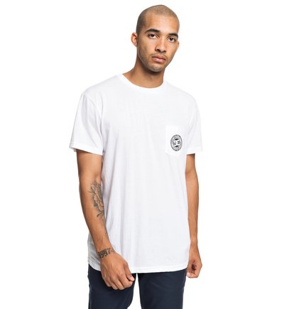 Basic T Shirt Voor Heren White Dc Shoes dc shoes kopen in de aanbieding