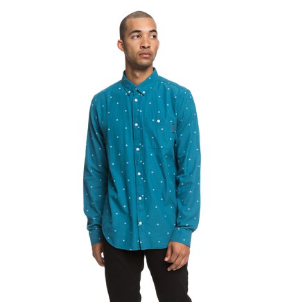 Squinter Long Sleeve Shirt T Voor Heren Blue Dc Shoes dc shoes kopen in de aanbieding