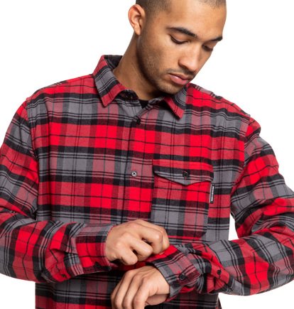 DC Mens Kalis Plaid Long Sleeve Flannel