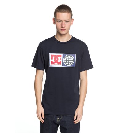 Global Salute T Shirt Voor Heren Blue Dc Shoes dc shoes kopen in de aanbieding