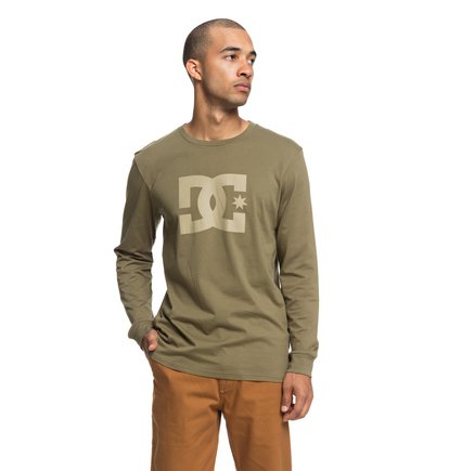 Star Longsleeve T Shirt Voor Heren Green Dc Shoes dc shoes kopen in de aanbieding