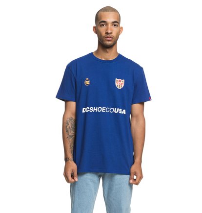 Hit Squad T Shirt Voor Heren Blue Dc Shoes dc shoes kopen in de aanbieding