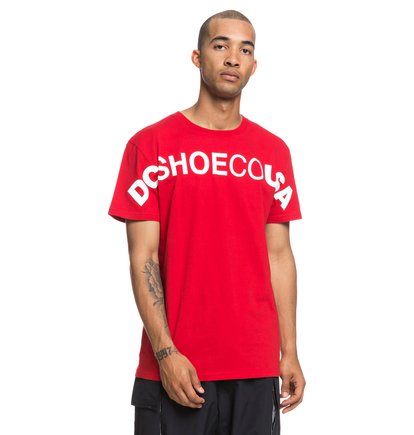 Side To T Shirt Voor Heren Red Dc Shoes dc shoes kopen in de aanbieding