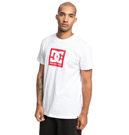 Square Star T Shirt Voor Heren White Dc Shoes dc shoes kopen in de aanbieding