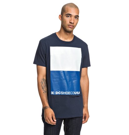 Double Part T Shirt Voor Heren Blue Dc Shoes dc shoes kopen in de aanbieding