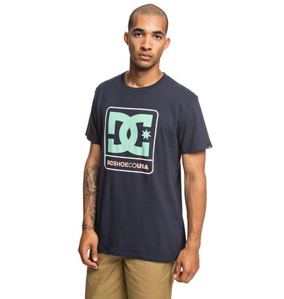 Cloudly T Shirt Voor Heren Blue Dc Shoes dc shoes kopen in de aanbieding