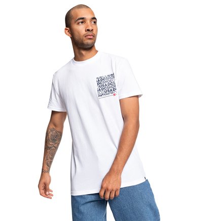 Sky Promo T Shirt Voor Heren White Dc Shoes dc shoes kopen in de aanbieding