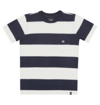 dcshoes, Boy's 8-16 Crate Stripe Short Sleeve Pocket T-Shirt, NAVY CRATE STRIPE (xbbw) CRATE STRIPE TEE BOY ADBKT03029