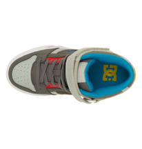 dcshoes, Kids' Pure High Elastic Waist Lace High-Top Shoes, GREY/GREEN (ggb) Pure High-Top EV - High-Top Leather Shoes for Kids ADBS300324